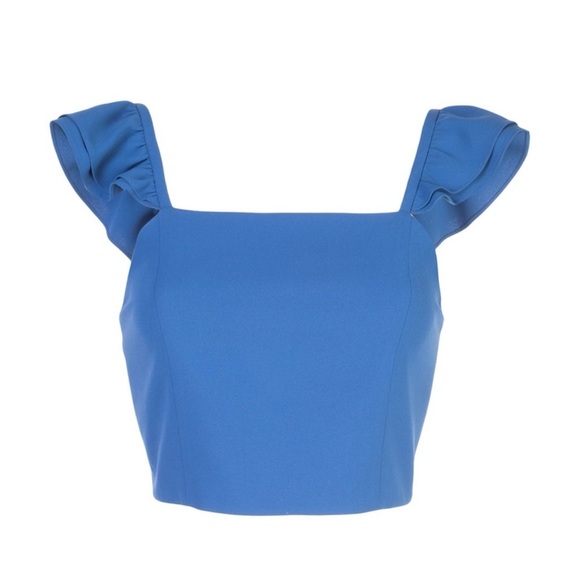 Alice & Olivia celestia ruffle trim top - Picture 1 of 6